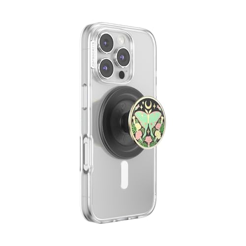 PopSockets Phone Grip for MagSafe Magnetic Holder Phone Stand Bookish - Luna Moth