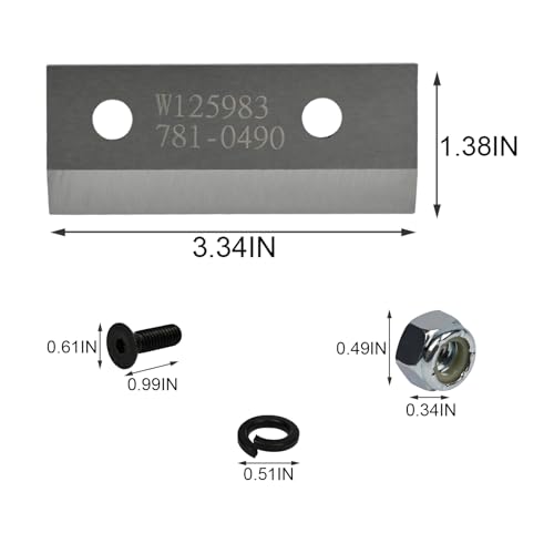 981-0490 710-1054 High-Speed Steel forging Manufacturing Blade Chipper Knife Replacement for Craftsman、Huskee、MTD、Troy-Bilt、Yard Machines Chipper Shredder - Thumbnail 2