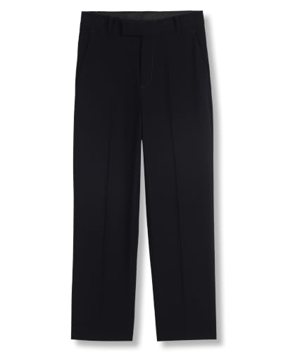 Image of Calvin Klein Boys Flat-Front Bi-Stretch Dress Pant, Straight Leg Fit, Belt Loops & Front Pockets