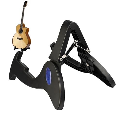 Soportes de guitarra Piso, Soporte de guitarra eléctrica - Soporte de piso Soporte de guitarra portátil | Soporte plegable bajo marco en forma de A, soporte de guitarra soporte de metal para acústico