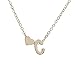 Gaddrt Necklace Halskette Mode Frauen Nette Herz Brief Halsband Kette Anhänger Dame Halskette Schmuck (C)