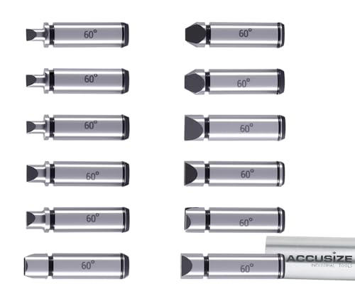 Accusize Industrial Tools 12-Piece Replacement Anvil Set, TPI Pitch 64–48, 44–28, 24–14, 13–9, 8–5, 4.5–3.5, S916-C001