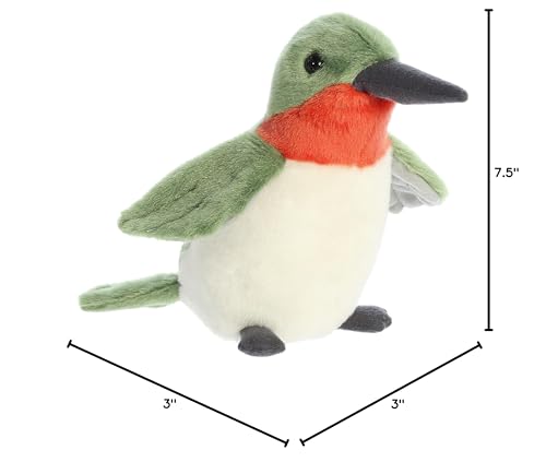 Aurora(r) Adorable Mini Flopsie(tm) Ruby-Throated Hummingbird Stuffed Animal - Playful Ease - Timeless Companions - Green 8 Inches - Image 5