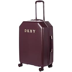 Dkny Maletas DKNY Maleta con 8 Ruedas giratorias, Logotipo de Metal Vertical, Borgoña, 25´´ Upright