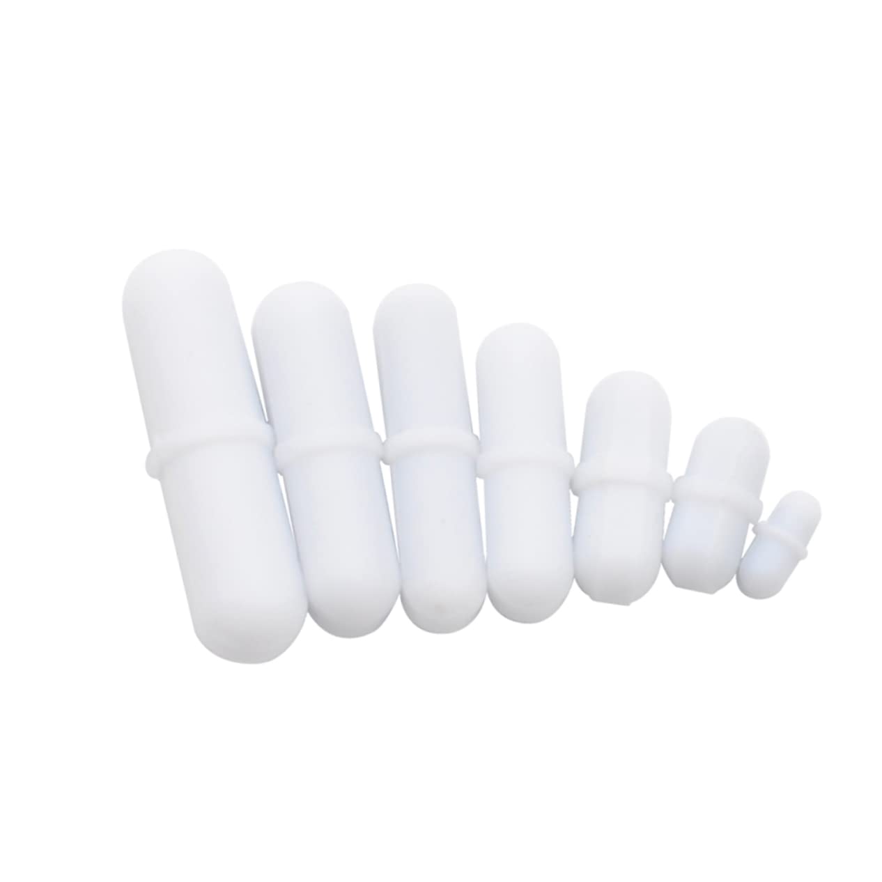 TOPBATHY 7 Pièces Barres de Mélange Magnétique Ptfe Agitateur Corrosion pour Laboratoire Accessoires de Mélange pour Flacons et Récipients