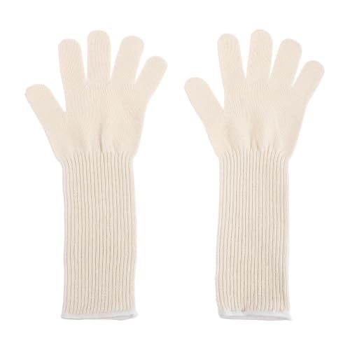 Guantes de trabajo de nylon INOOMP con puño reforzado extendido, pack de 5 pares