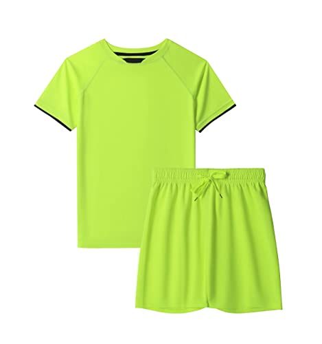 Image of DANI CHINS Boys Loose Athletic Short-Sleeve Shirt and Active Mesh Shorts Set