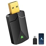 AOUQEE 2 IN 1 Wireless CarPlay & Android Auto Adapter – Kabellos Fahren, Automatische Verbindung, Keine Kabel nötig