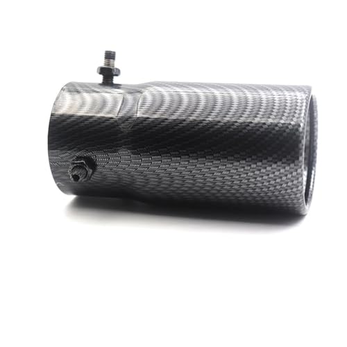 Cola Escape Coche Tubo Escape Modificado Universal para Automóvil Silenciador Tubo Escape Fibra De Carbono Engrosado De Doble Capa Accesorios para Automóvil Silenciador De Escape Trasero(Style A)