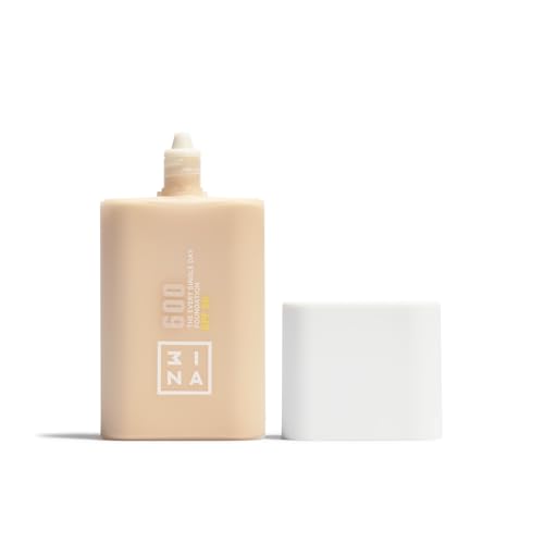 3INA MAKEUP - The Every Single Day Foundation SPF 50 600 - Base de Maquillaje Extra claro neutro con SPF 50 & Niacinamida - Fórmula ligera - Modulable - Cobetura ligera a media - Vegan - Cruelty Free