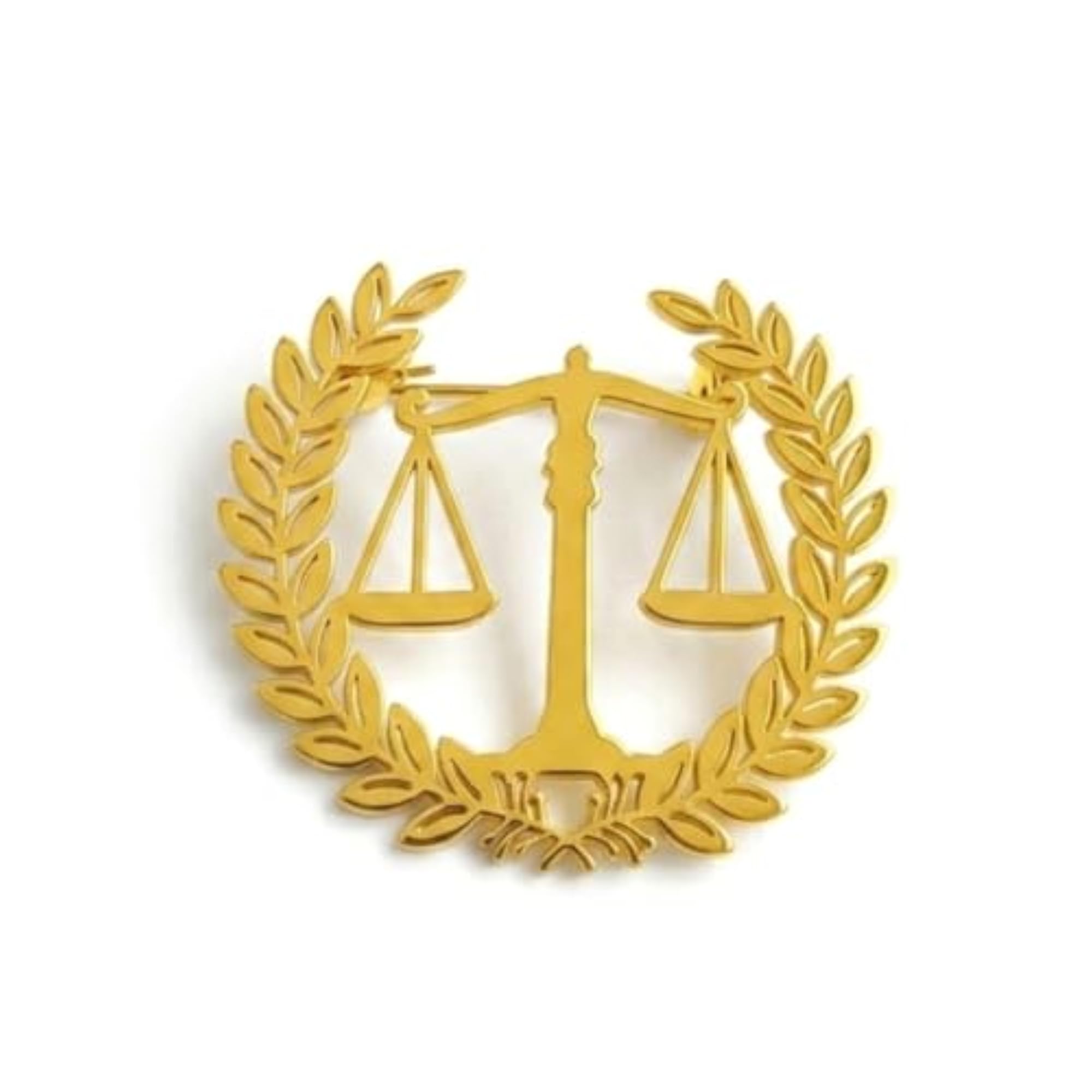 Men's Professional Lawyer Brooch, Justice Scale Gold Pin
