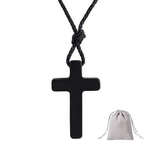 Pendentif en forme de croix en ébène, un bijou spirituel à offrir