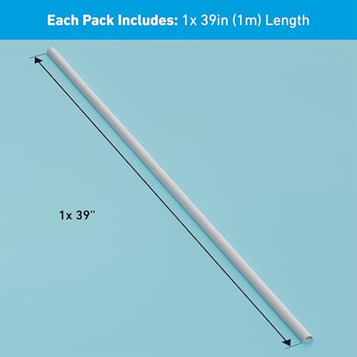 D-Line Cable Raceway On-Wall Cord Cover, 3.3 Feet Paintable Channel to Hide and Conceal Cords, Cables, Wires - Cable Management (Small, White)