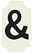 Brady 5010-& Gothic Quik-Align 1" Height, 1-1/4" Width, B-933 Vinyl, Black Color Symbol , Legend "&" (And) (Pack Of 5)