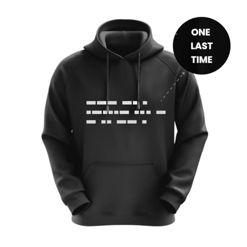 Image of Fuda : MS Dhoni Hoodie for Men & Women| Morse Code Tribute| One Last Time | 100% Cotton Bio-Washed Hoodie, 350 GSM for Ultimate Comfort.
