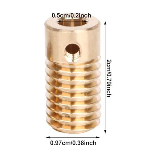 Image of 0.5 Modulus Brass Metal Speed Reducer with 60 T Wheel 5mm Bore Gear Shaft