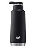 Esbit Isolierflasche Pictor | Edelstahl | BPA-Frei | Schwarz, Silber | 0,75L & mehr | Wasser, Fahrrad, Sport, Yoga