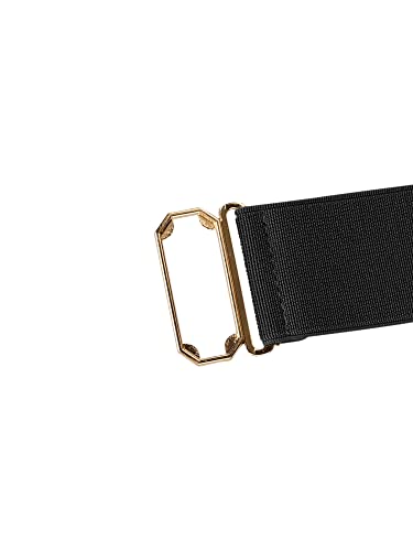 Women's Mirror Metal Stretch Belts, Gold Tone Plate Elastic Cinch Skinny Cinch Waist Belt3