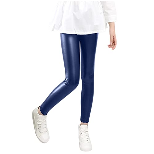 Toddler Pants Girls Stretchy PU Leather Leggings Shiny Trousers Slim Footless Tights for Kids Fall Winter Clothes2
