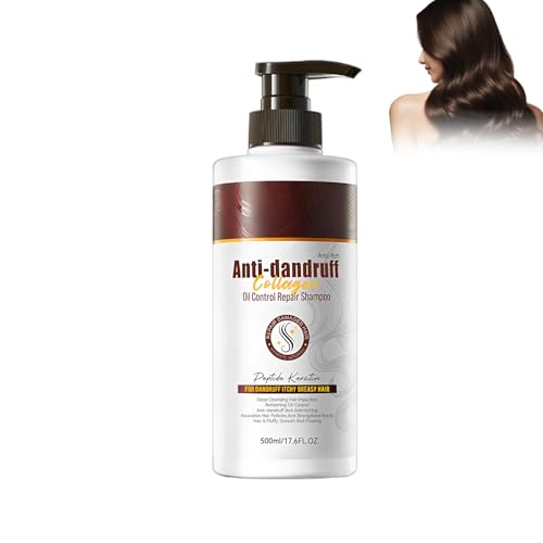 Champú De Colágeno 500ml, Champú Para Reducir La Pérdida De Cabello, Hidrata, Repara Y Aporta Brillo Al Cabello Dañado, Limpieza Suave