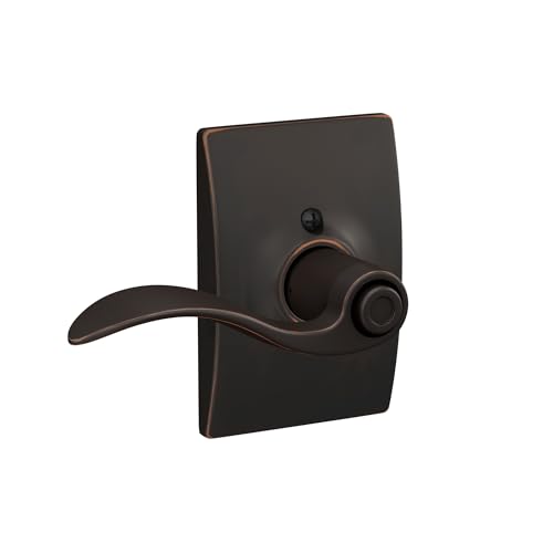 Image of SCHLAGE F40 Acc 716 CEN Century Collection with Accent Privacy Lever, Aged Bronze
