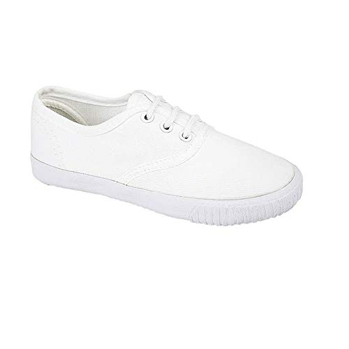 Baskets en toile à lacets pour garçons et filles - - Laçage blanc., 32 EU Cover