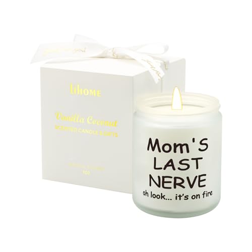 Lihome Gifts for Mom from Daughter & Son, Best Mom Birthday Gift, Mother’s Day, Thanksgiving, Christmas, Vanilla Coconut Scented Candle