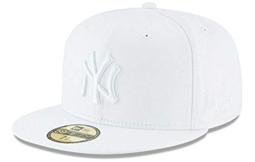 Casquette ajustée New York Yankees blanche haut de gamme 8 1/8