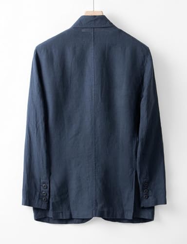 IDEALSANXUN Mens 100% Linen Blazer Casual Suit Jackets Spring Summer Lightweight Sports Coat Tops3