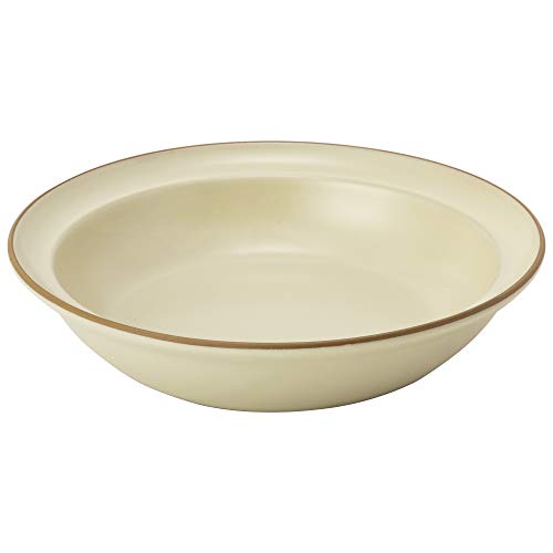 TAMAKI カレー パスタ皿 エッジライン ベージュ 直径21×高さ4.6cm 700ml 電子レンジ 食洗機対応 T-788660