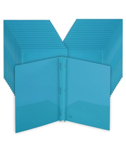 Mr. Pen- Plastic Folders with Pockets and Prongs, 36 Pack, Letter Size