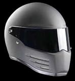  Bandit Helmets Fighter ECE 22-05,geprüft,GFK,Fiberglas,Motorradhelm, Sports-Farbe:Dull Black, Größe:M(57/58)