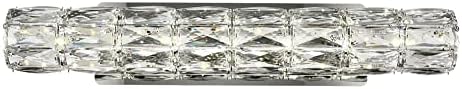 Elegant Decor Indoor Modern Valetta Integrated LED chip Light Chrome Wall Sconce Clear Royal Cut Crystal - 24.4x4.7