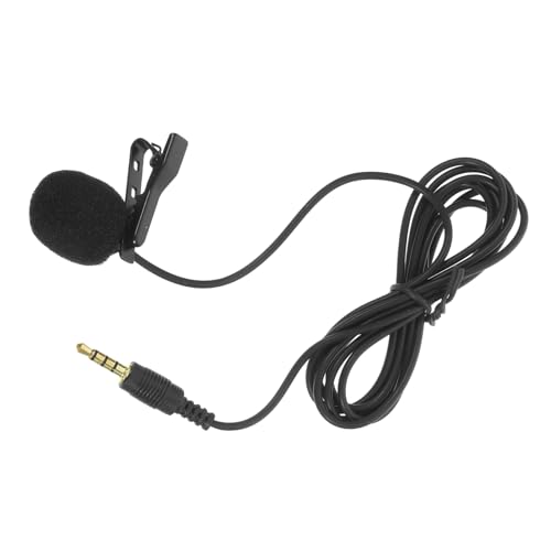KICHOUSE 3.5mm Lapel Microphone Phone Recording Clip on Microphone for Video for Interviews