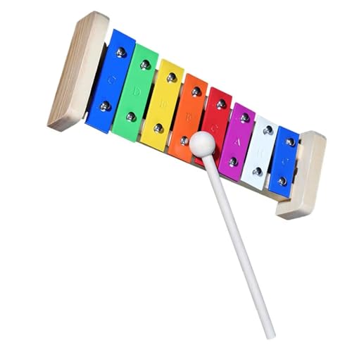 Glockenspiel 8-Note Glockenspiel Percussion Instrument With Wooden Base And Aluminum Rod With Crisp Sound