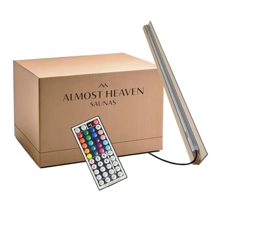 Almost Heaven Saunas Light Bar Set 30 Placed on Sauna Bench or Wall Sauna Accessories for Traditional & Infrared Saunas Waterproof Power Supply 10 000 Hours of Lighting (30 - RGB Color Changing)