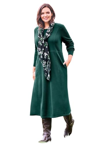 Woman Within Plus Size Thermal Knit A-Line Dress