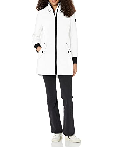 Calvin Klein Damen Softshell Regenjacke, Anorak White, S