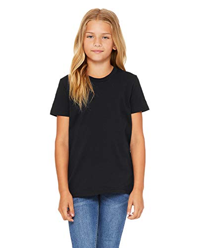 Bella + Canvas Youth Jersey T-Shirt S VINTAGE BLACK