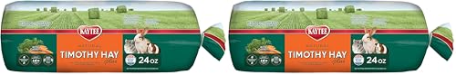Image of Kaytee Timothy Hay Plus Carrots for Pet Guinea Pigs, Rabbits & Other Small Animals, 24 oz (Pack of 2)