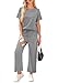 WIHOLL Summer Vacation Outfits for Women 2026 Resort Wear Matching Sets Women Clothing 2 Piece Holiday Beach Travel Airport Outfit Country Concert Lounge Sets Athleisure Grey S