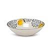 Abbott Collection 67 SORRENTO 031 Lemon Print Large Deep Bowl WhiteYellow