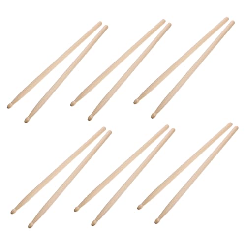 Baquetas Toddmomy, paquete de 6 pares para práctica y batería