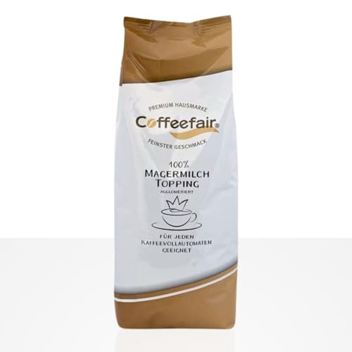Coffeefair 100% Magermilch Topping agglomeriert 750 g Milchpulver für Kaffeevollautomaten ohne Zusätze stabiler Milchschaum