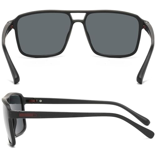 Gradient Square Aviator Sunglasses for Men Polarized UV Protection Driving Trendy Pilot Sun Glasses Shades 90s Retro3