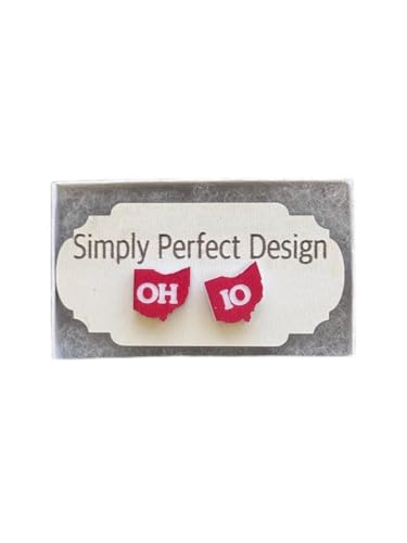 Handmade Hypoallergenic Ohio State Buckeyes Earrings: Perfect OSU Gifts for Women Ohio State Jewelry for Gameday and Graduation - Large