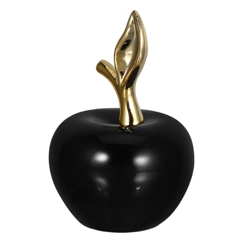 Homoyoyo Figurine Pomme Céramique Noire Petite Décoratif Minimaliste pour Maison Bureau Fête de Noël