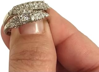 Vintage Style 1920s Art Deco Edwardian Halo Engagement Ring Mid Century ...