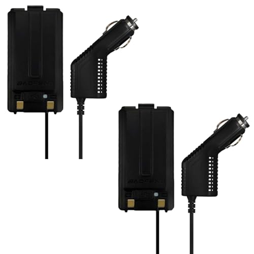 2pcs UV-5RH Radio Battery Eliminator Car Charger UV-5RH Pro Two Way Radio Original 12-24V Car Charger for GM-5RH UV-5G Plus UV-5RH Pro Max K5 Plus Walikie Talkie Accessories