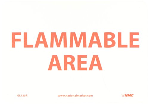 Panneau zone restreinte Flammable Area NMC GL125R signalisation rigide rouge et blanc